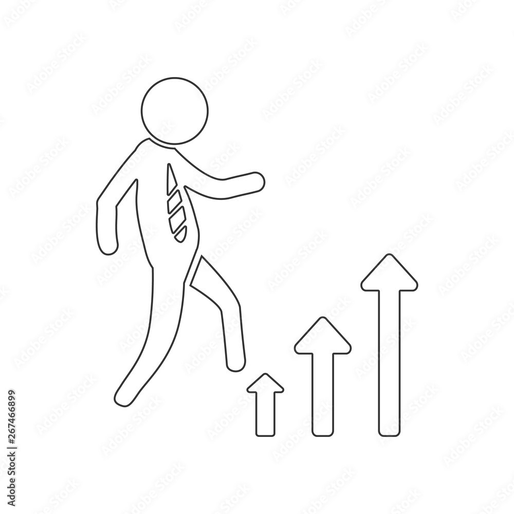Poster career ladder icon. element of hr for mobile concept and web apps icon. outline, thin line icon for 