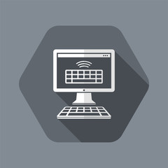 Wireless keyboard - Vector flat minimal icon