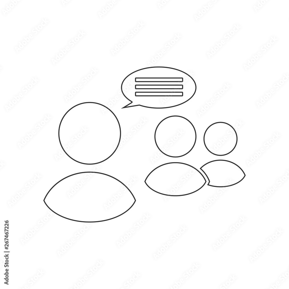 Poster business meeting icon. element of hr for mobile concept and web apps icon. outline, thin line icon f
