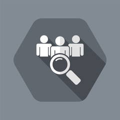 Find person flat icon