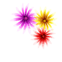 Vector background with colored flowers
