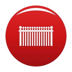 Fence with ball icon. Simple illustration of fence with ball vector icon for any design red