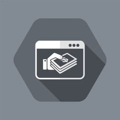 Obraz premium Web money transfer - Dollars