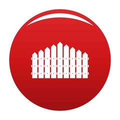 Triangular fence icon. Simple illustration of triangular fence vector icon for any design red