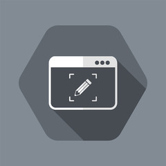 Customized computer services - Vector web icon