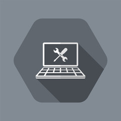 Computer technical support - Vector icon