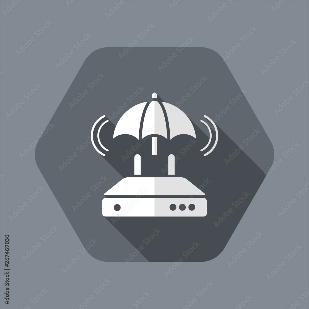 Poster secure network - minimal vector icon