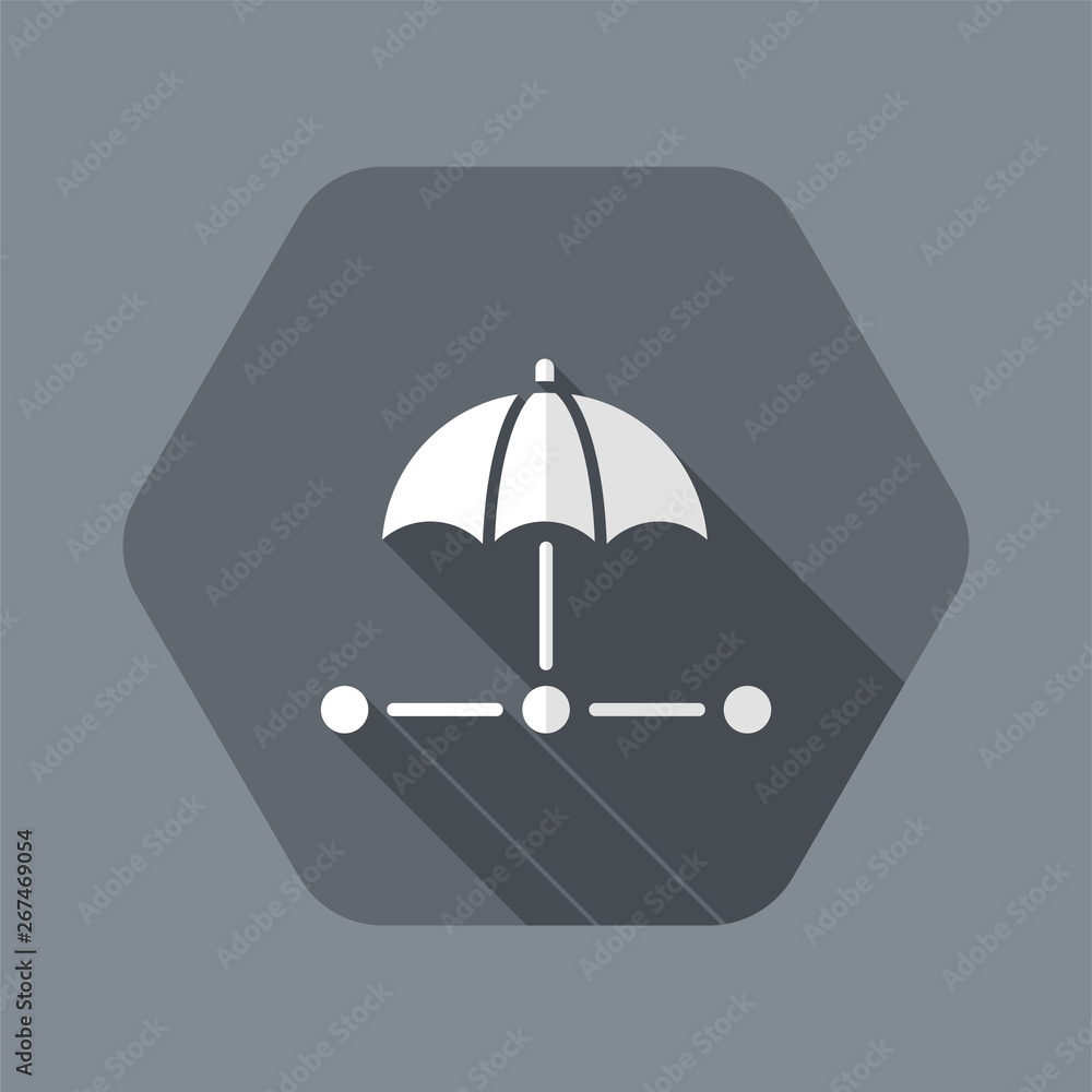Poster network security system - minimal vector icon