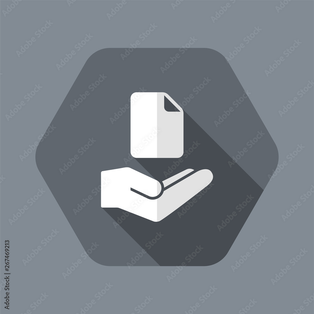 Poster service offer - file processing - minimal icon