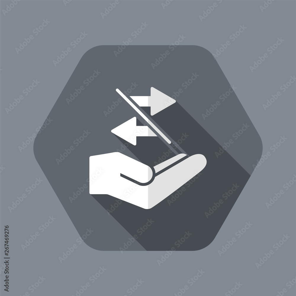 Poster interchange service - minimal vector icon