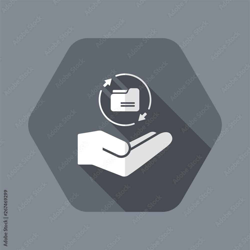 Poster data network service- minimal vector icon