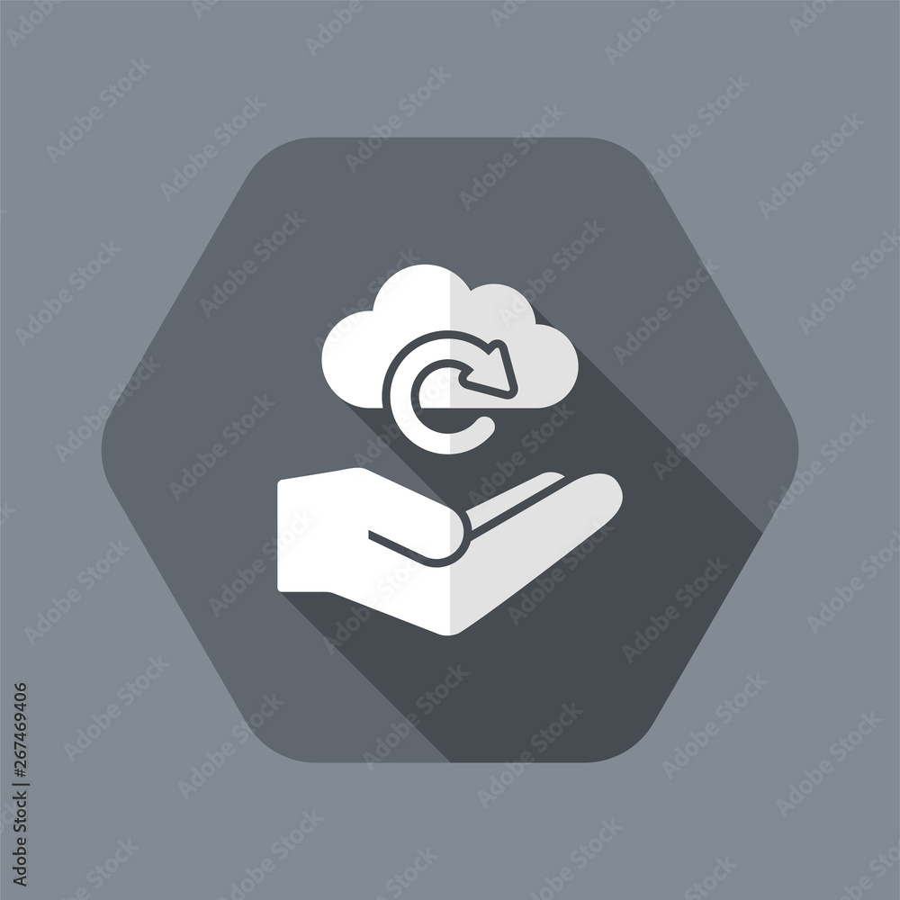 Poster service offer - cloud computing - minimal icon