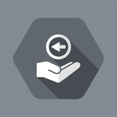 Backward concept - Minimal icon