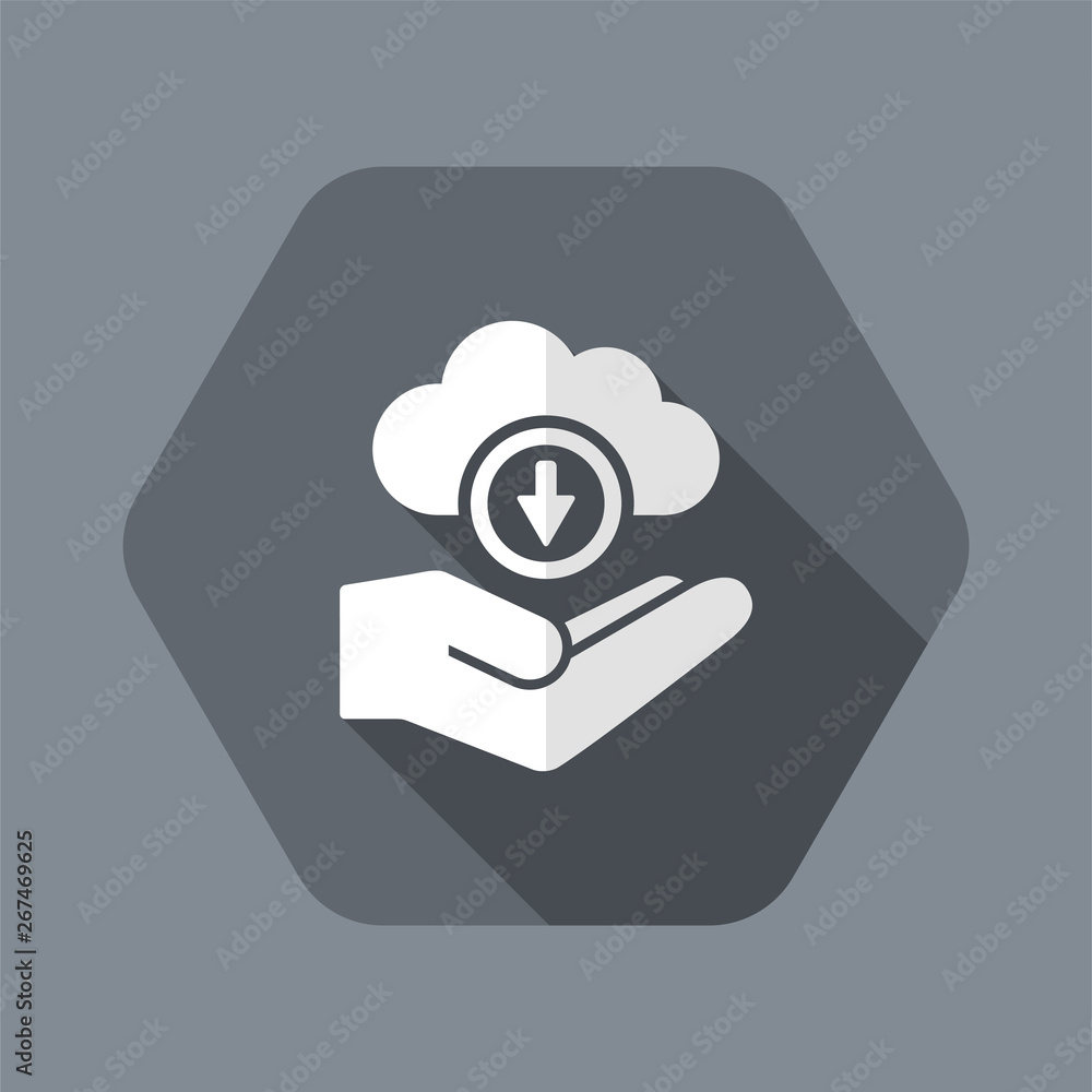 Poster cloud computing - minimal vector icon