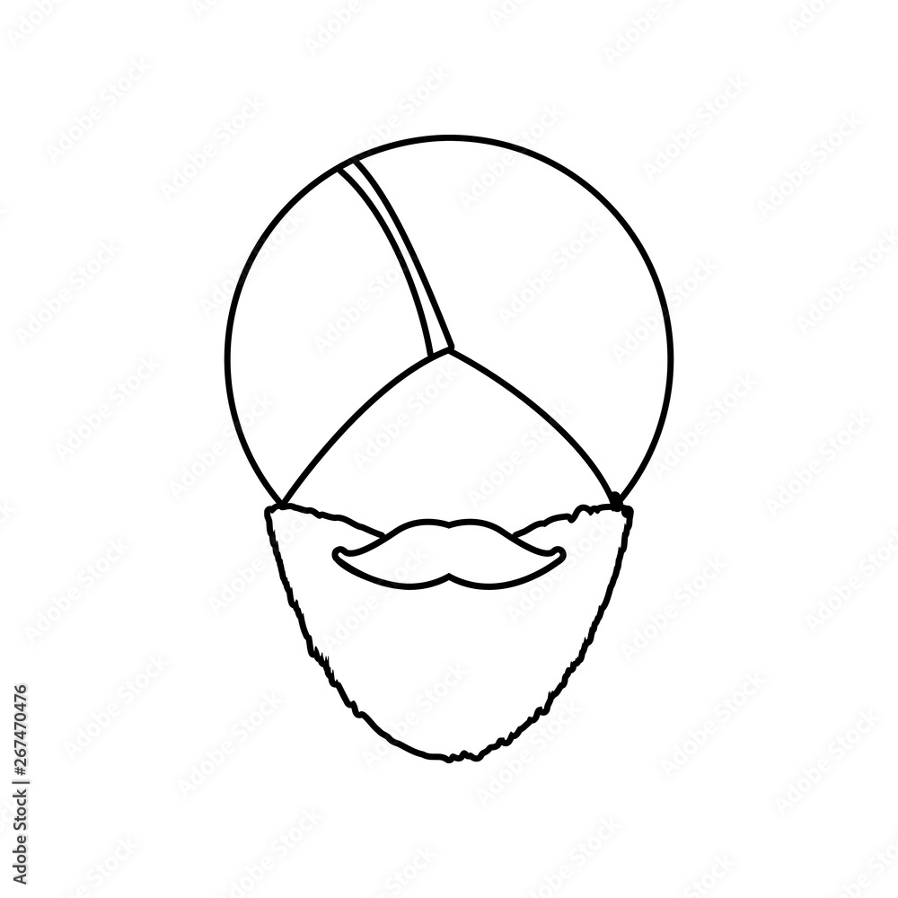 Poster avatar of the indian icon. element of india for mobile concept and web apps icon. outline, thin line