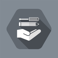 Custom assistance services icon