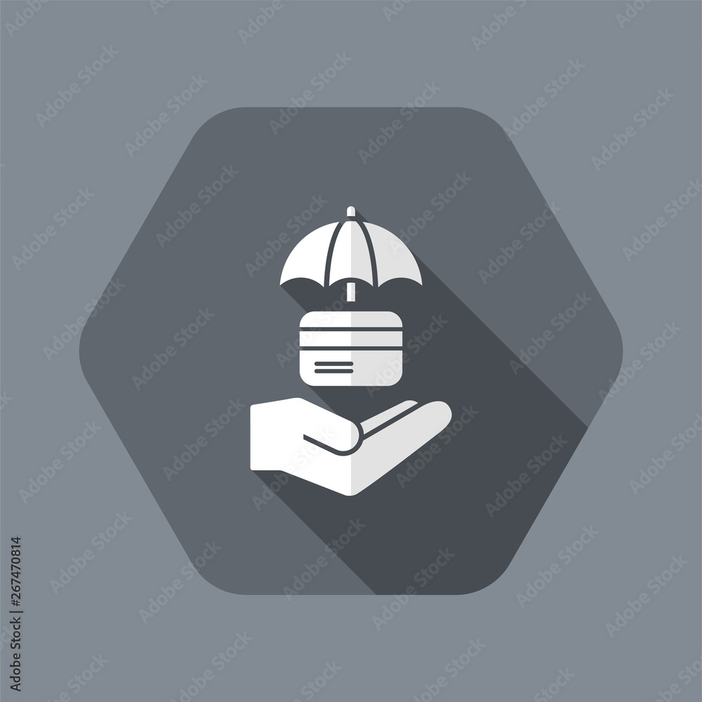 Poster secure payment - minimal vector icon
