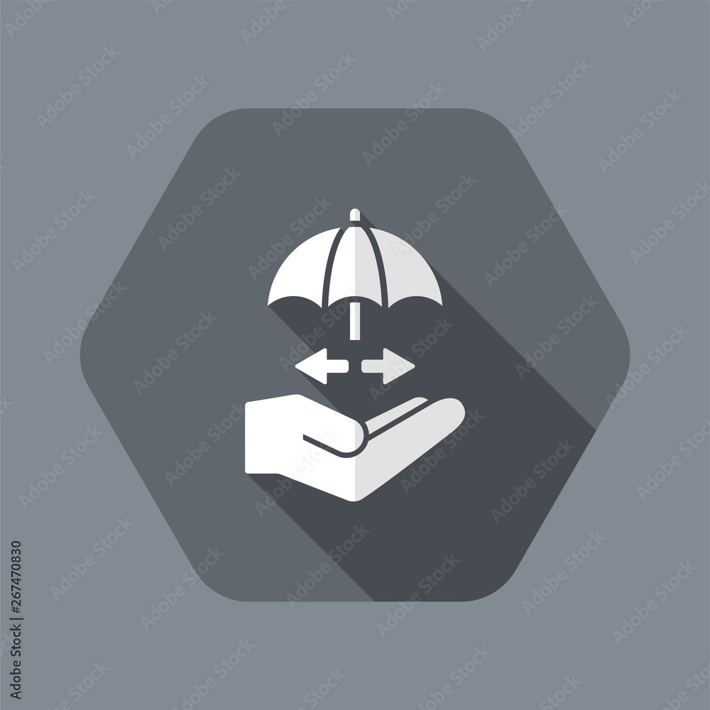 Poster network security system - minimal vector icon