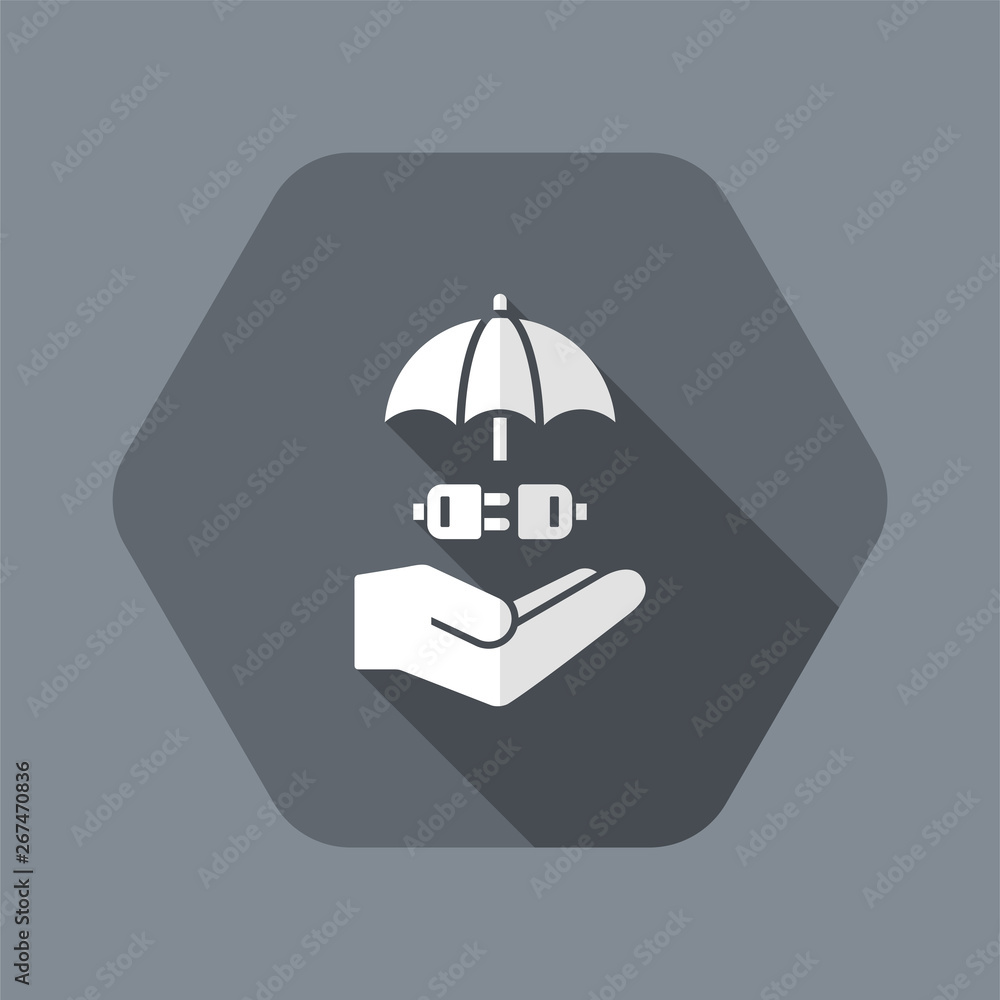 Poster protected connection - minimal vector icon