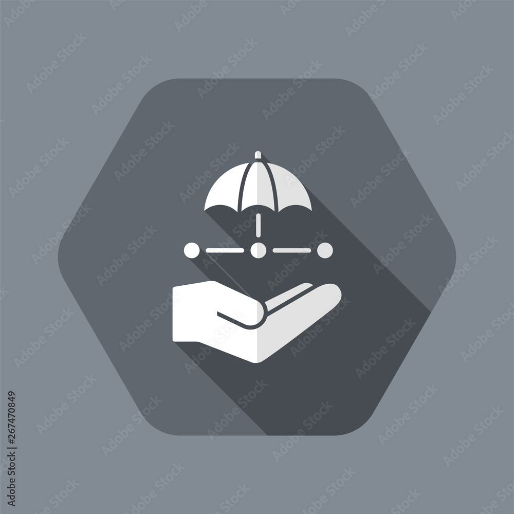 Poster network security system - minimal vector icon