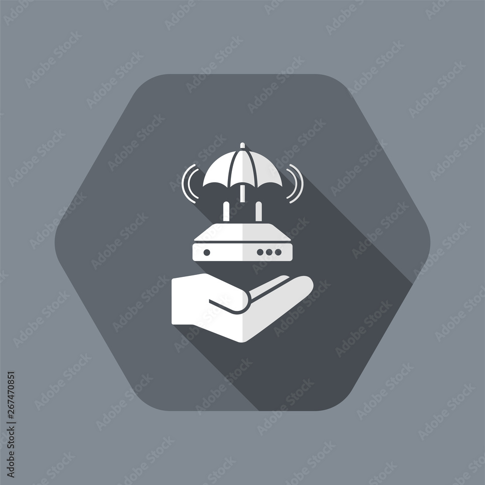 Poster secure network - minimal vector icon