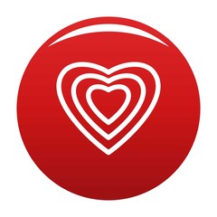 Human heart icon. Simple illustration of human heart vector icon for any design red
