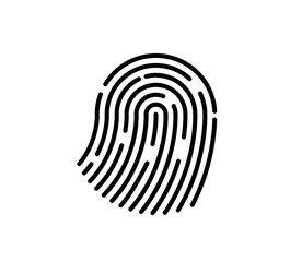 Fingerprint logo icon vector vector illustration eps10