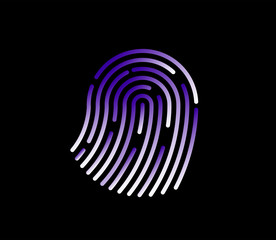 Fingerprint logo icon vector vector illustration eps10