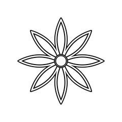 cinnamon flower icon. Element of India for mobile concept and web apps icon. Outline, thin line icon for website design and development, app development