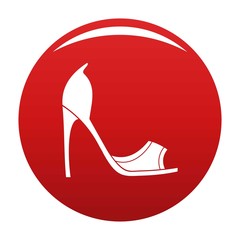 Woman shoes icon. Simple illustration of woman shoes vector icon isolated on white background