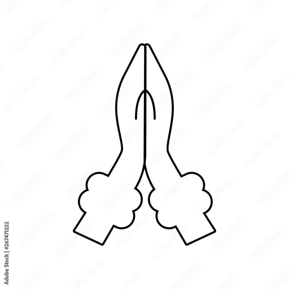 Poster indian hand dance icon. element of india for mobile concept and web apps icon. outline, thin line ic