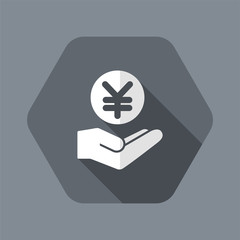 Obraz premium Bank services - Yen - Minimal modern icon