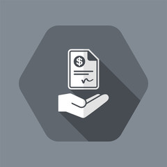 Payment document - Dollars - Vector icon