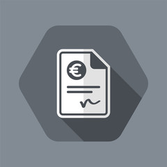 Payment document - Euro - Vector icon