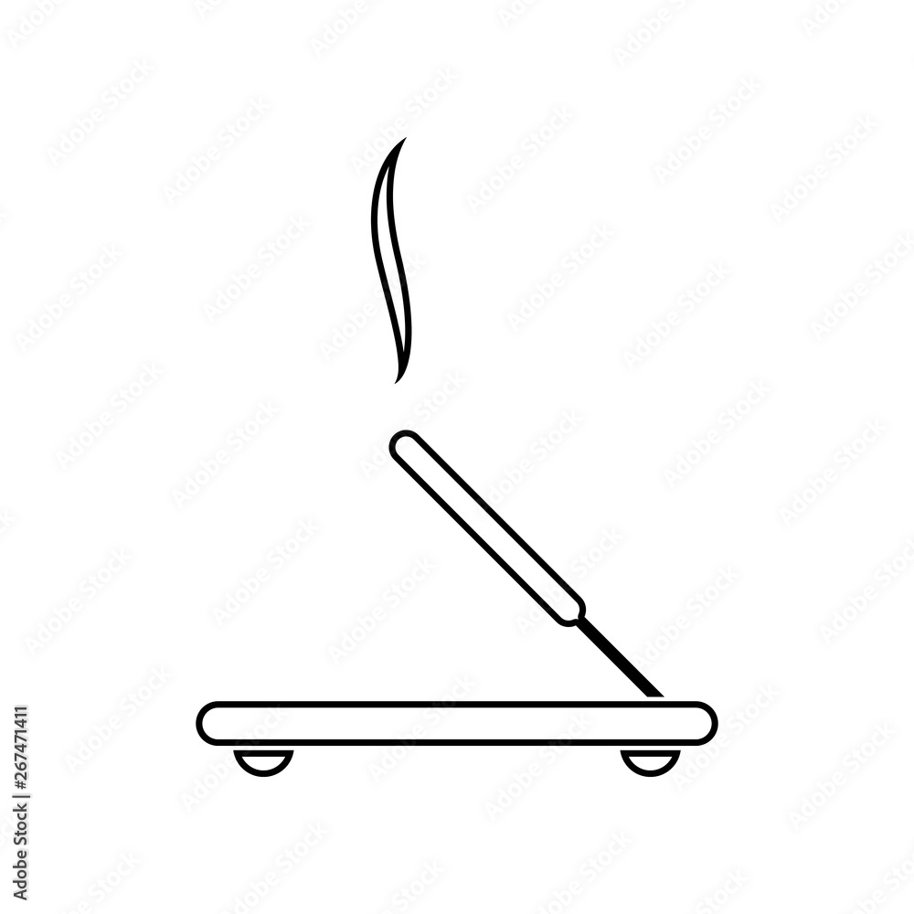 Poster aromatic stick icon. element of india for mobile concept and web apps icon. outline, thin line icon 