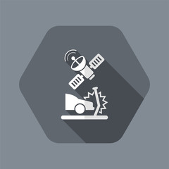 Satellite protection for car crashes - Vector web icon