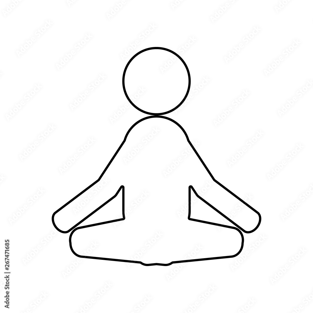 Poster meditator icon. element of india for mobile concept and web apps icon. outline, thin line icon for w