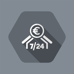Banking services 7/24 - Vector flat icon