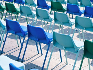 Blue Plastic Chairs