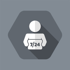 Steady delivery service 24/7 - Vector web icon