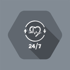 Steady medical assistance service - Vector web icon