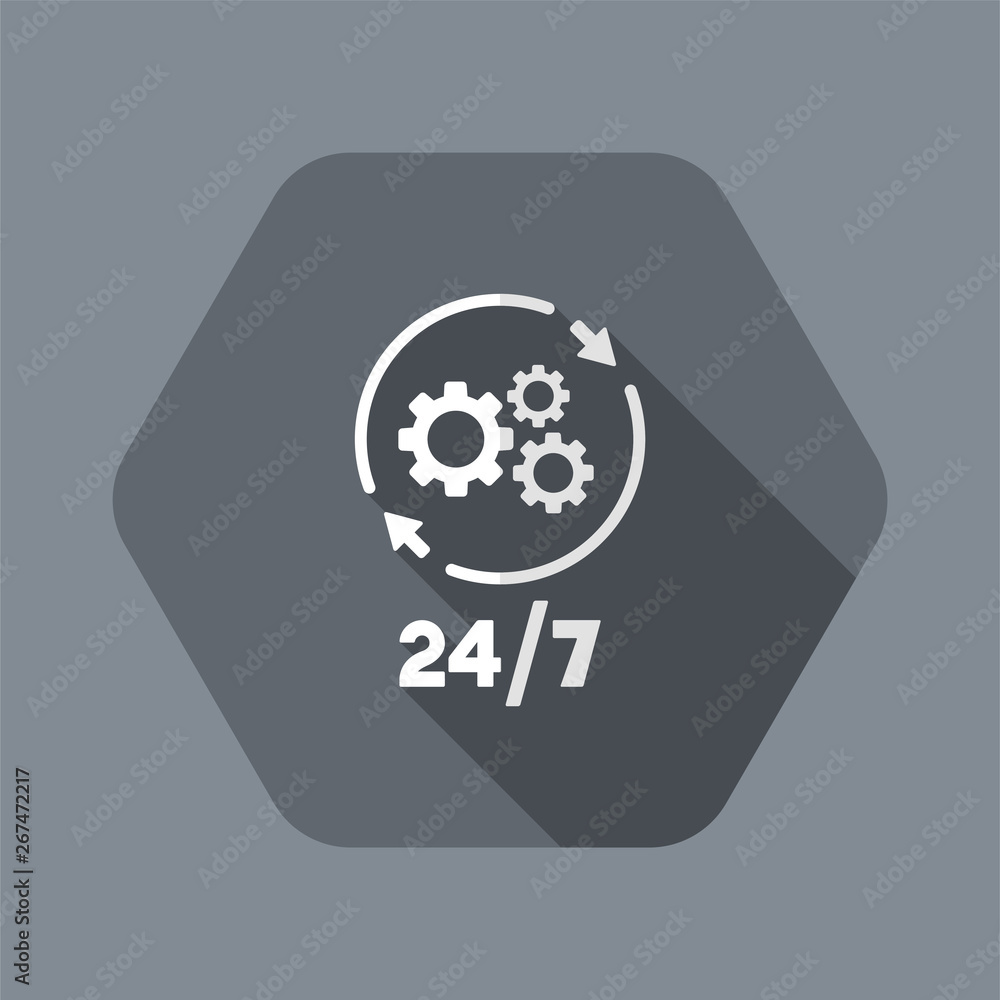 Poster steady technical support services - vector web icon