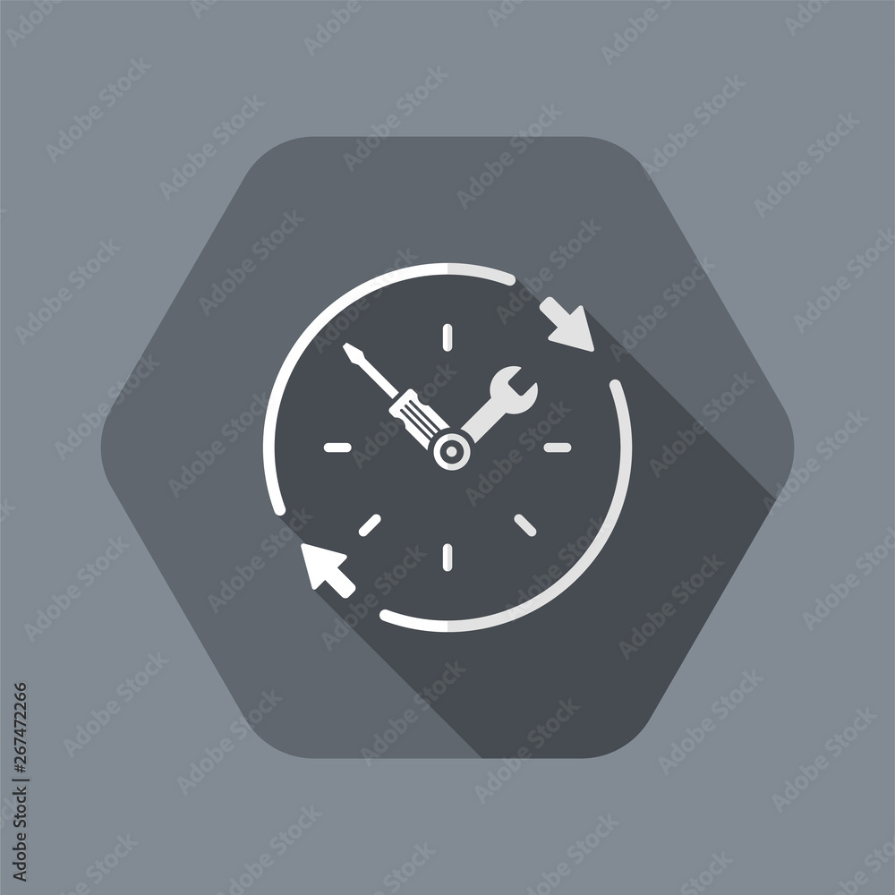 Poster full time technical assistance services - vector web icon