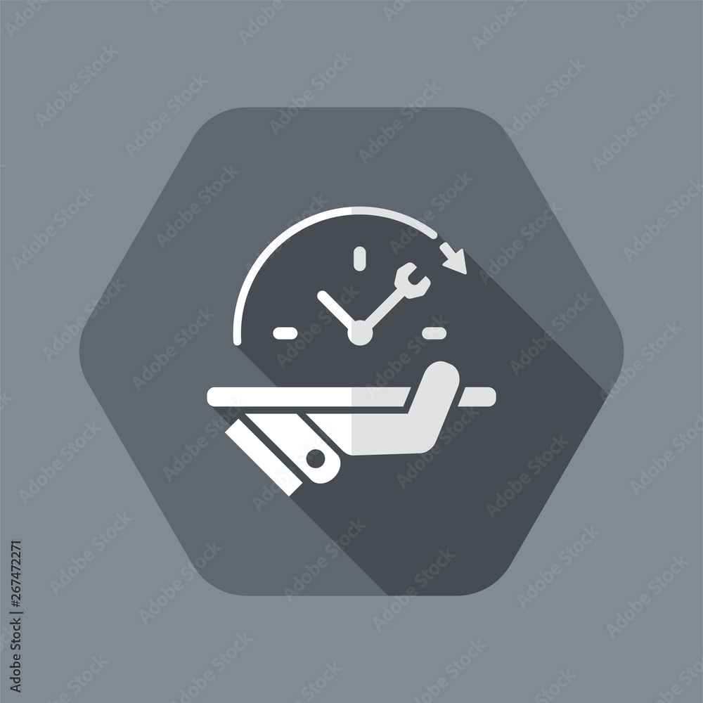 Poster full time technical assistance services - vector web icon