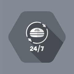 Fast-foood steady service - Vector flat icon