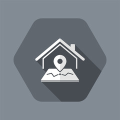 Guide to find us - Vector web icon