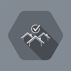 Choose the perfect house - Vector web icon