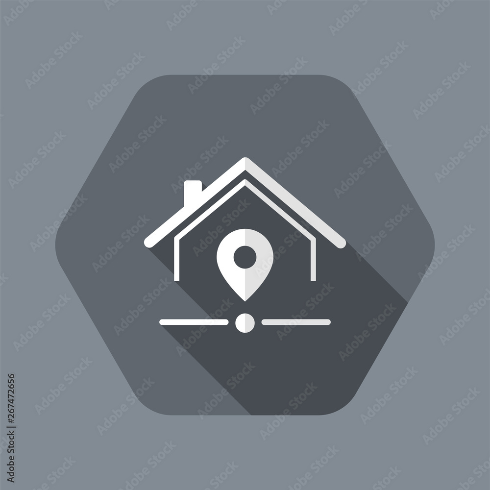 Poster find us - vector web icon