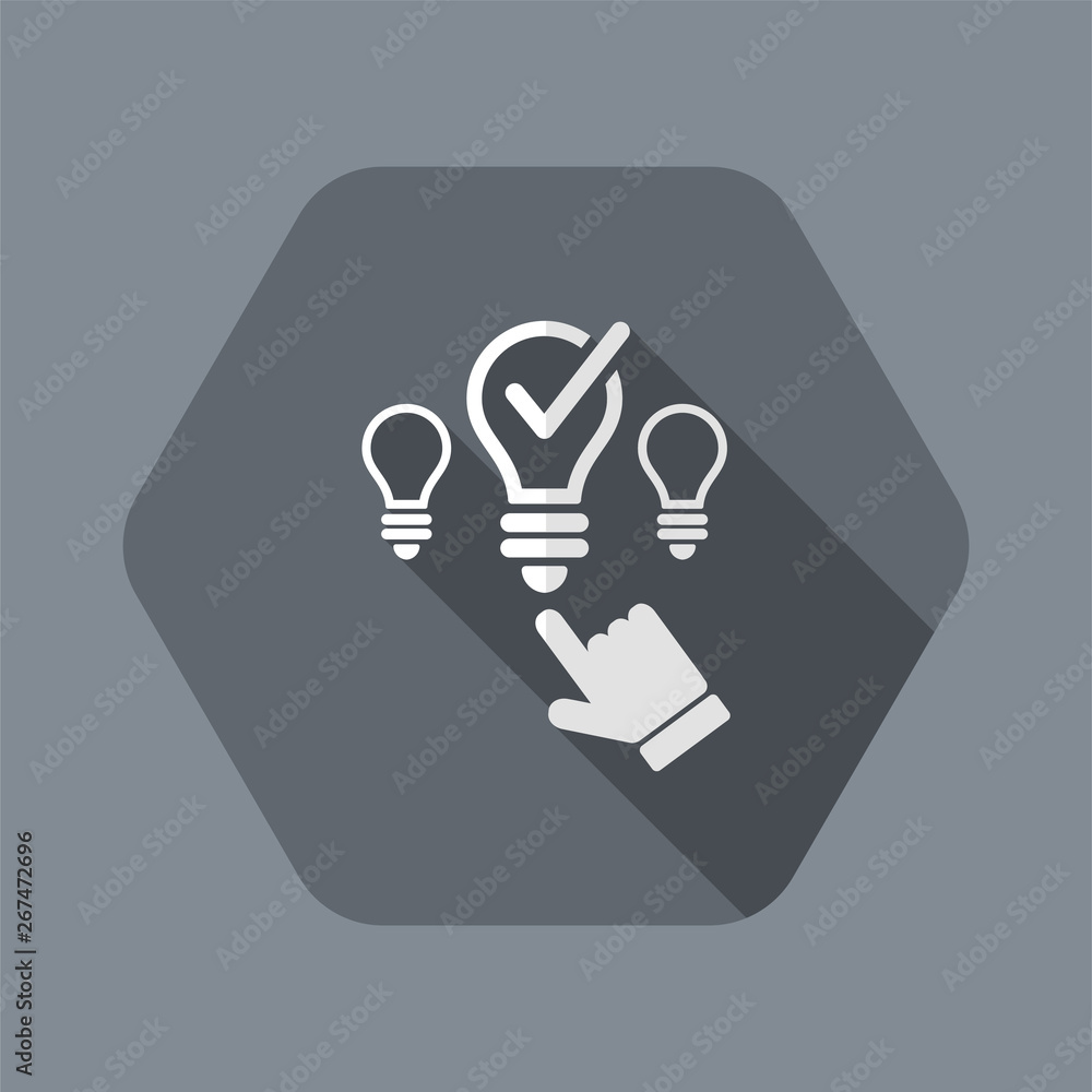 Poster best idea picking - vector web icon
