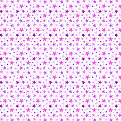 Colorful stars seamless pattern on a white background. It can be use for valentines day wrapping paper or wedding invitation card background.